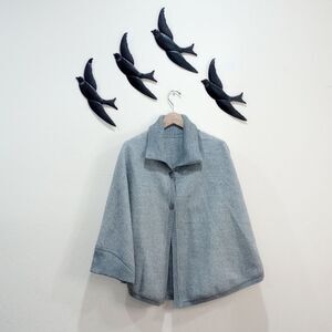 Vintage Button Front Cape by Alpaca Imports-By-DL  - One Size